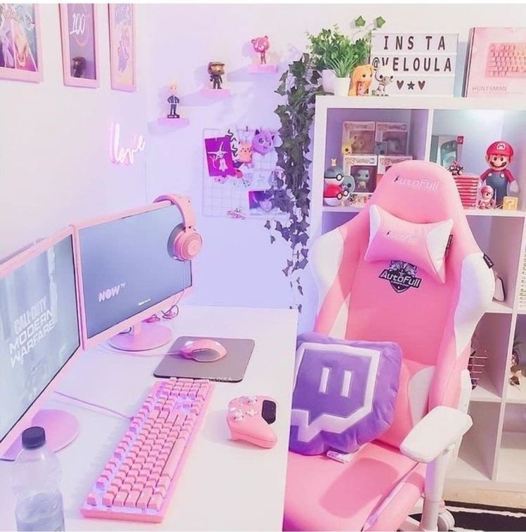 Featured image of post Aesthetic Cute Pink Gaming Setup