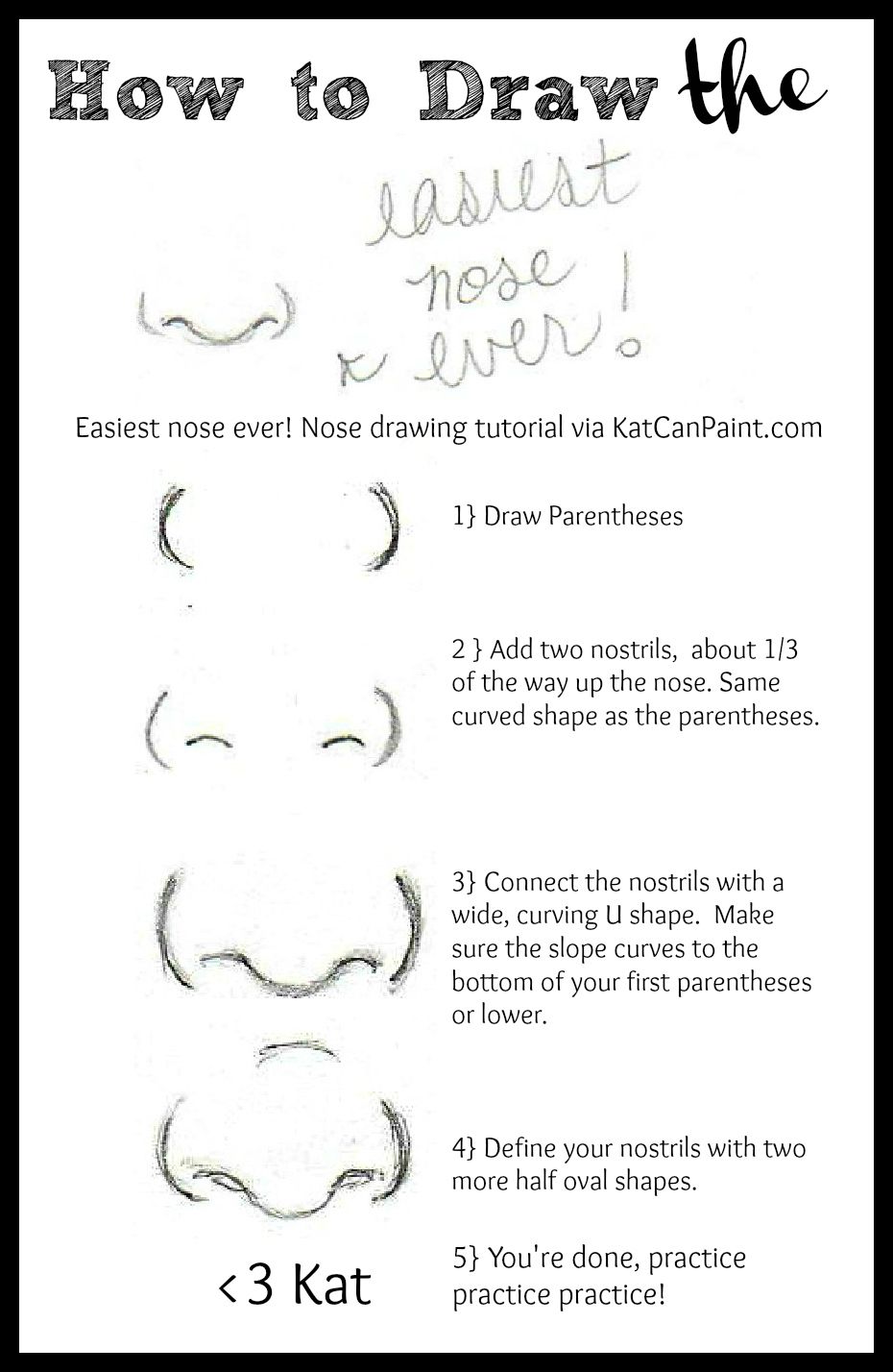 Featured image of post Nose Drawing Reference Easy